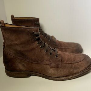 Frye Brown Leather Lace-Up Chukka Boots Men’s 10D